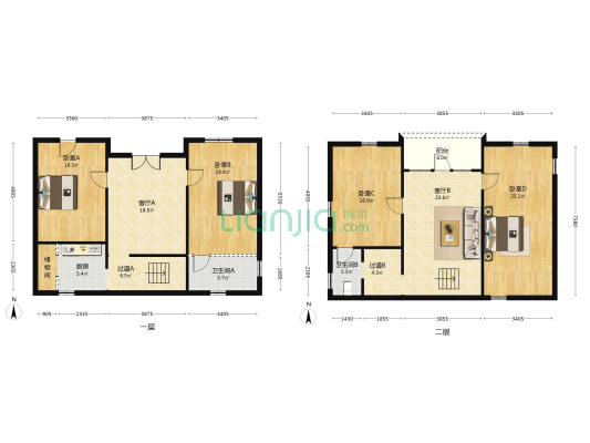 龙母庙街 4室2厅2卫 172平方