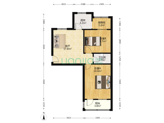 许昌市教委家属院 2室1厅1卫 70平方