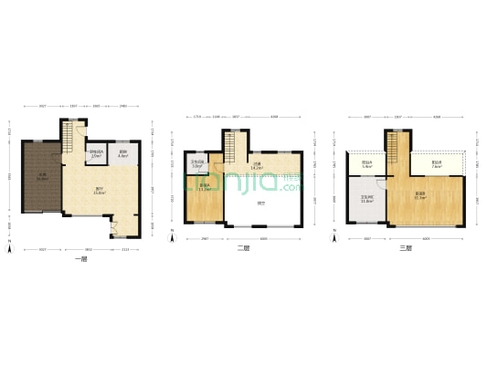 世茂爵世山花园 2室1厅3卫 160平方