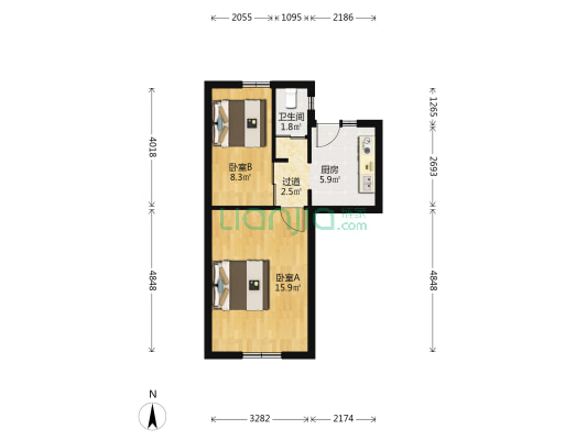 延安西路1764号 2室0厅1卫 45平方