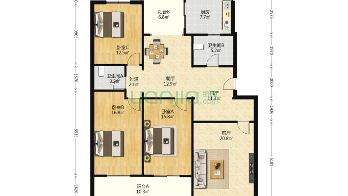 省监狱管理局宿舍二手房实景图