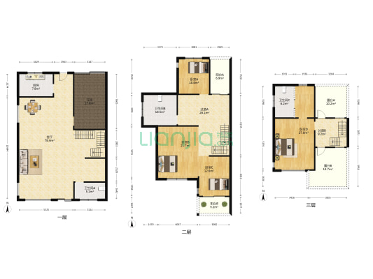 恒达盘龙湾竹苑 4室1厅3卫 279平方