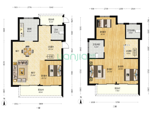 中天锦宸府 4室1厅3卫 162平方