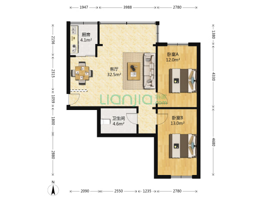 兰州客运公交三公司家属楼 2室1厅1卫 78平方