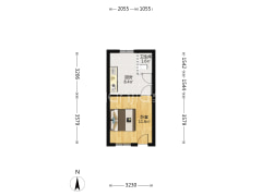 海南新村4层  一室一厅  简单装修-海门海南新村户型图