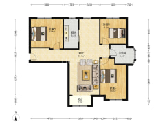 精装修  拎包入住三居室  园林小区 出行方便电梯房-涿州香邑溪谷玫瑰园户型图