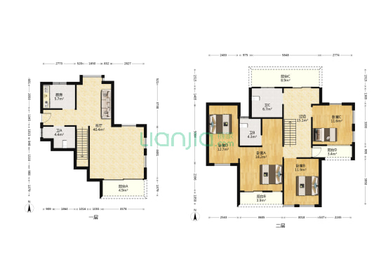 海逸国际 4室1厅3卫 180平方