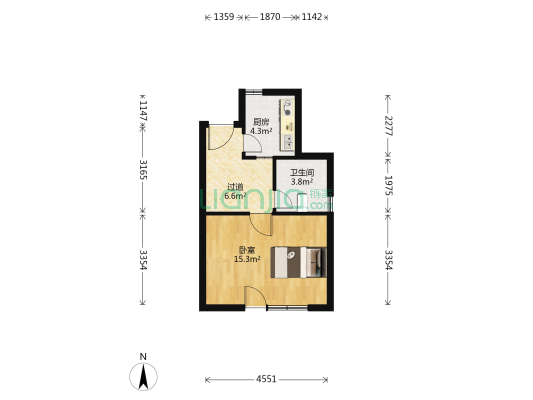 阳曲路650弄 1室0厅1卫 39平方