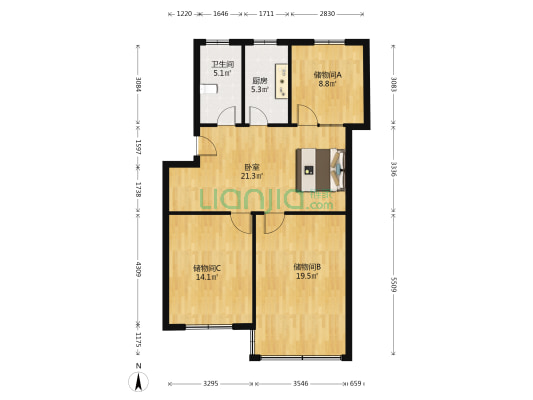 丽华园 1室0厅1卫 85平方