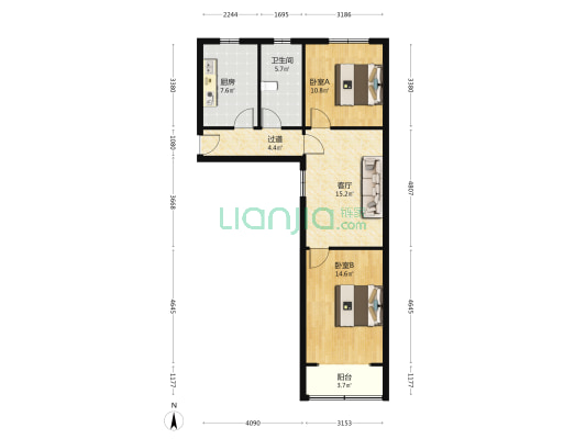 南大路118弄 2室1厅1卫 74平方