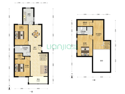 宝石新村 4室1厅2卫 93平方