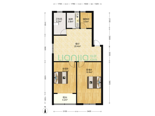 中桥一村 2室1厅1卫 97平方