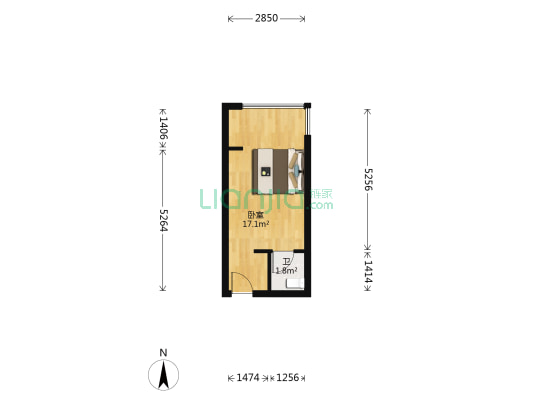 松雅轩 1室0厅1卫 24平方