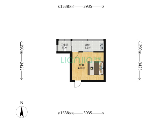 水晶宫 1室0厅1卫 47平方