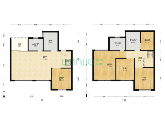 云溪宸居 4室1厅3卫 86平方