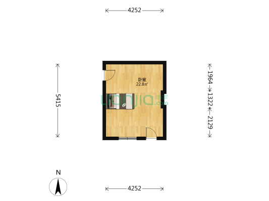 民园北里 1室0厅0卫 22平方
