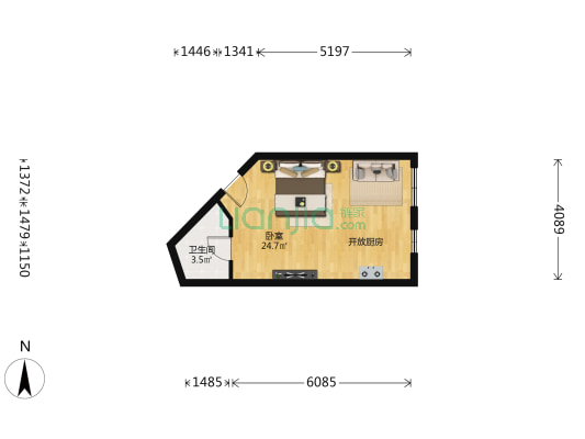 零一尚品 1室0厅1卫 39平方