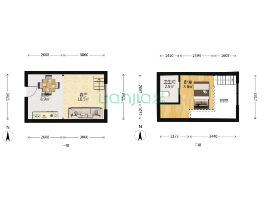 大众未来寓 1室1厅1卫 33平方