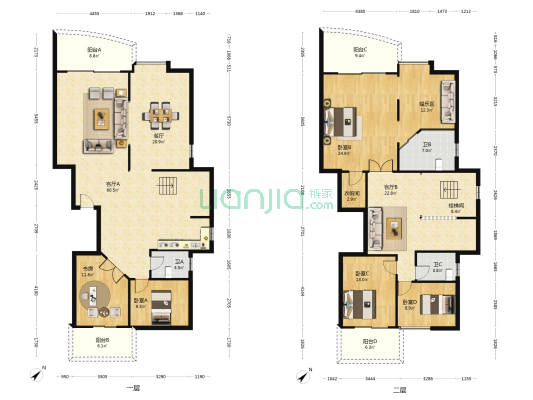 瑞祥大厦 5室3厅3卫 306平方