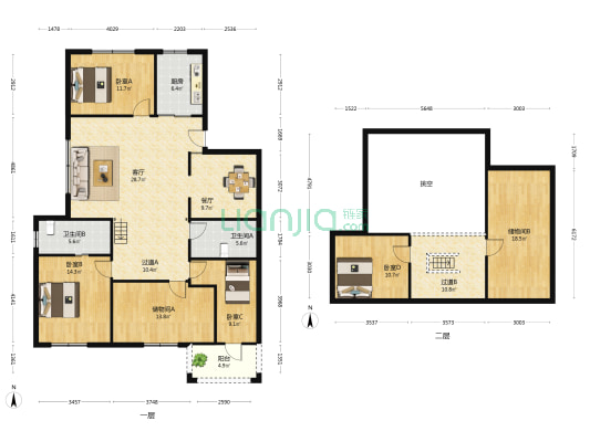 翠榕苑 4室2厅2卫 139平方