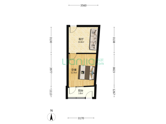 商储小区 1室1厅0卫 45平方