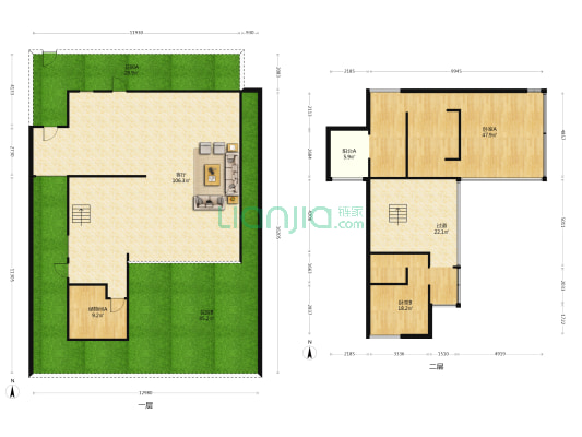 万科棠樾五期悦璟庄 2室1厅0卫 225平方