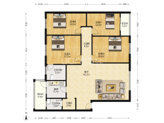 月都家园 4室1厅 东-成都月都家园户型图