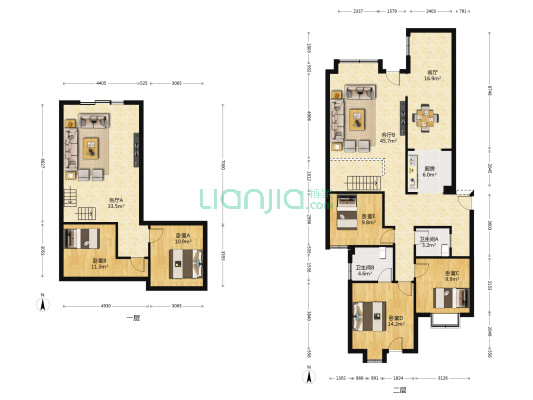 美林国际社区 5室3厅2卫 202平方