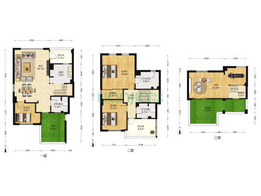 泰基花溪谷 4室1厅3卫 182平方