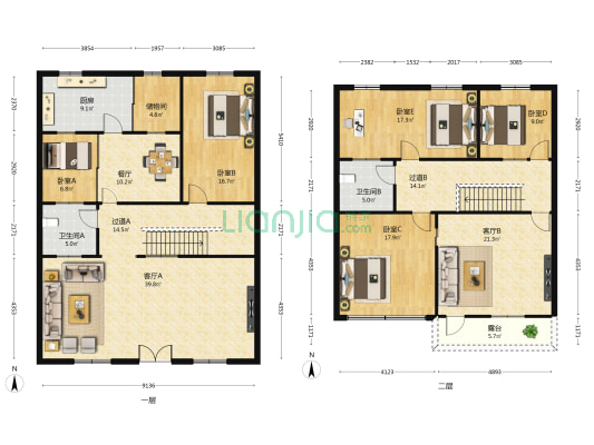 水集新村 5室3厅2卫 188平方
