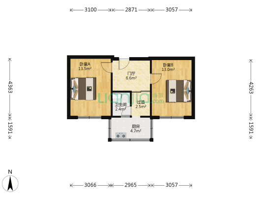山庄北一街 2室0厅1卫 0平方