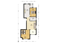 鹏渤御园精装，2室.南北。环境优美，装修自住标准-涿州鹏渤御苑户型图