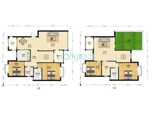 金色佳园1期 4室3厅3卫 205平方