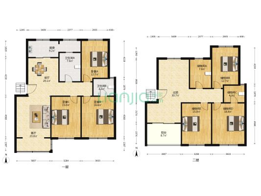 相韵花园 3室2厅2卫 229平方