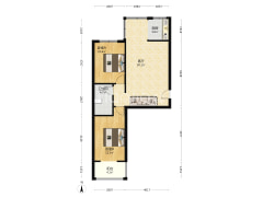 火车站 南北通透两居，毛坯随意装修，好层楼急售-涿州宏远碧萝湾户型图