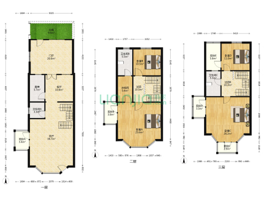 仁爱濠景庄园利景园 4室2厅3卫 195平方