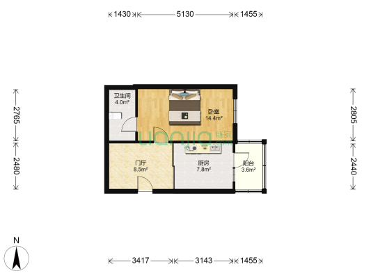 理工大学东区家属楼 1室0厅1卫 52平方
