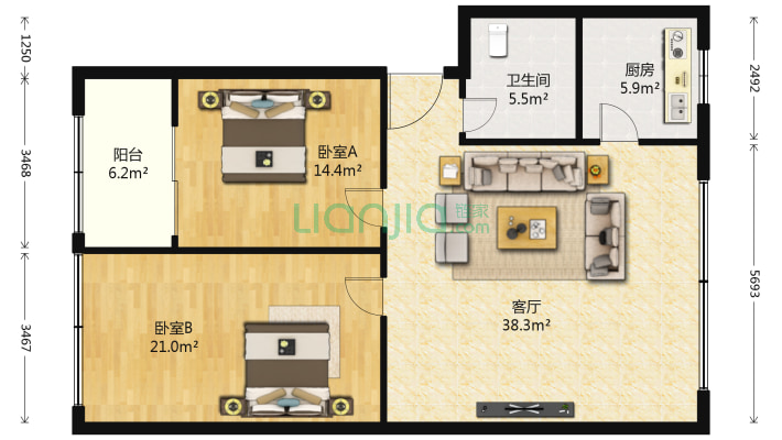 农业银行家属院二手房实景图