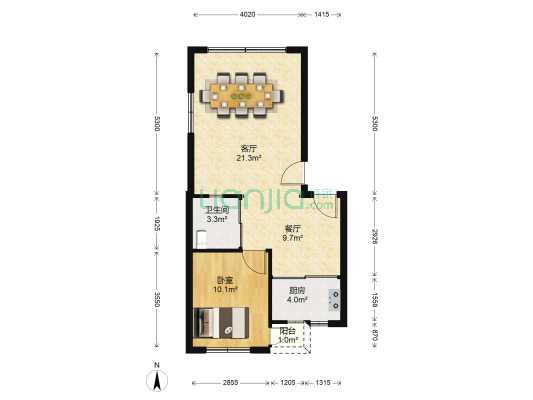 隆成壹品 1室2厅1卫 41平方