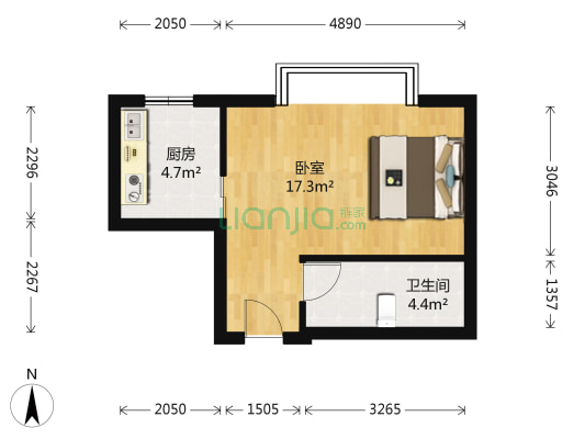 三箭吉祥苑 1室0厅1卫 36平方