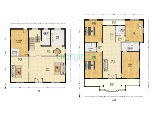 鹅湖苑 5室4厅5卫 296平方