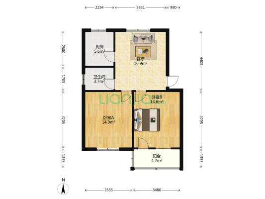 油脂厂家属院 2室1厅1卫 71平方