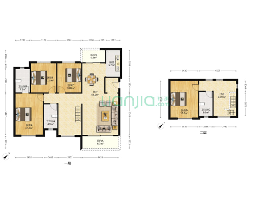 紫云台 4室1厅3卫 175平方