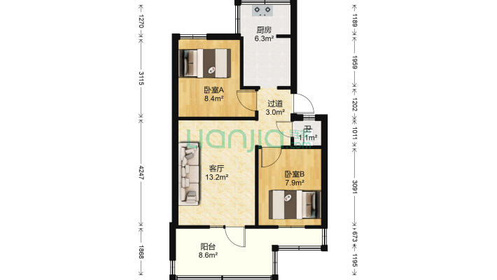 关通路11号二手房实景图