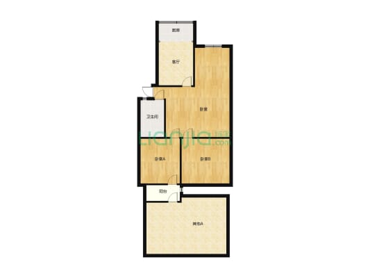 一楼带30平小院 带小房 房龄新 精装修 看房方便-户型图