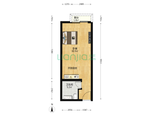 丽苑太和 1室0厅1卫 60平方