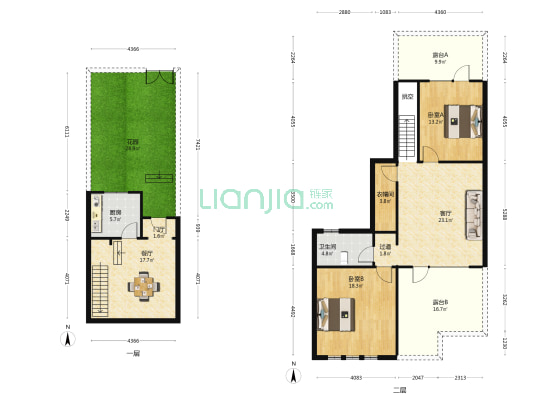 牛驼温泉孔雀城叠泉苑 2室2厅1卫 105平方