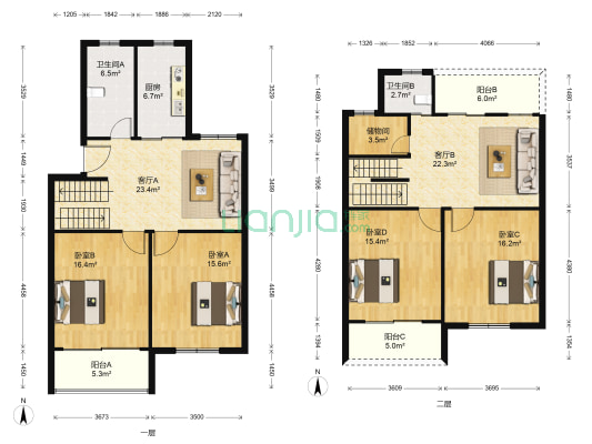 大桥一村北区 4室2厅2卫 153平方
