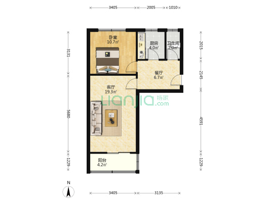 南关户口，四中，老城区，生活方便，中间楼层-户型图