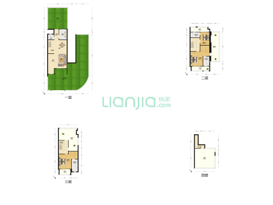 华盈四季蓝天 3室1厅4卫 198平方